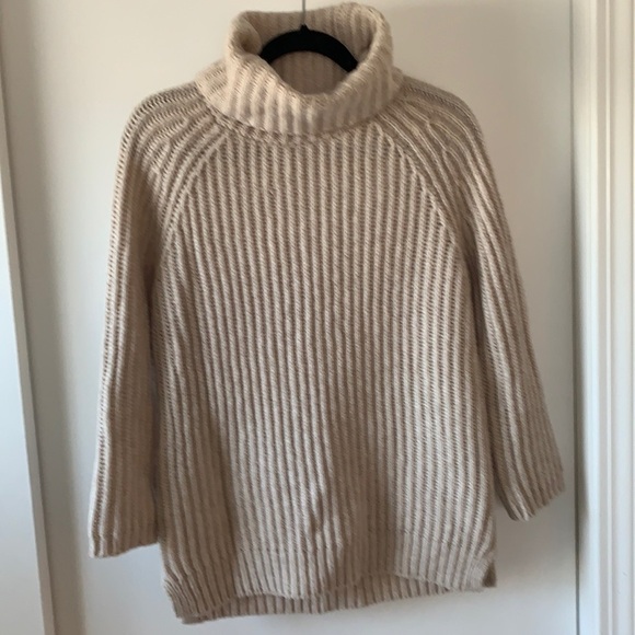 Madewell Ribbed Knit Wool Alpaca Turtleneck Sweater S - Picture 1 of 7
